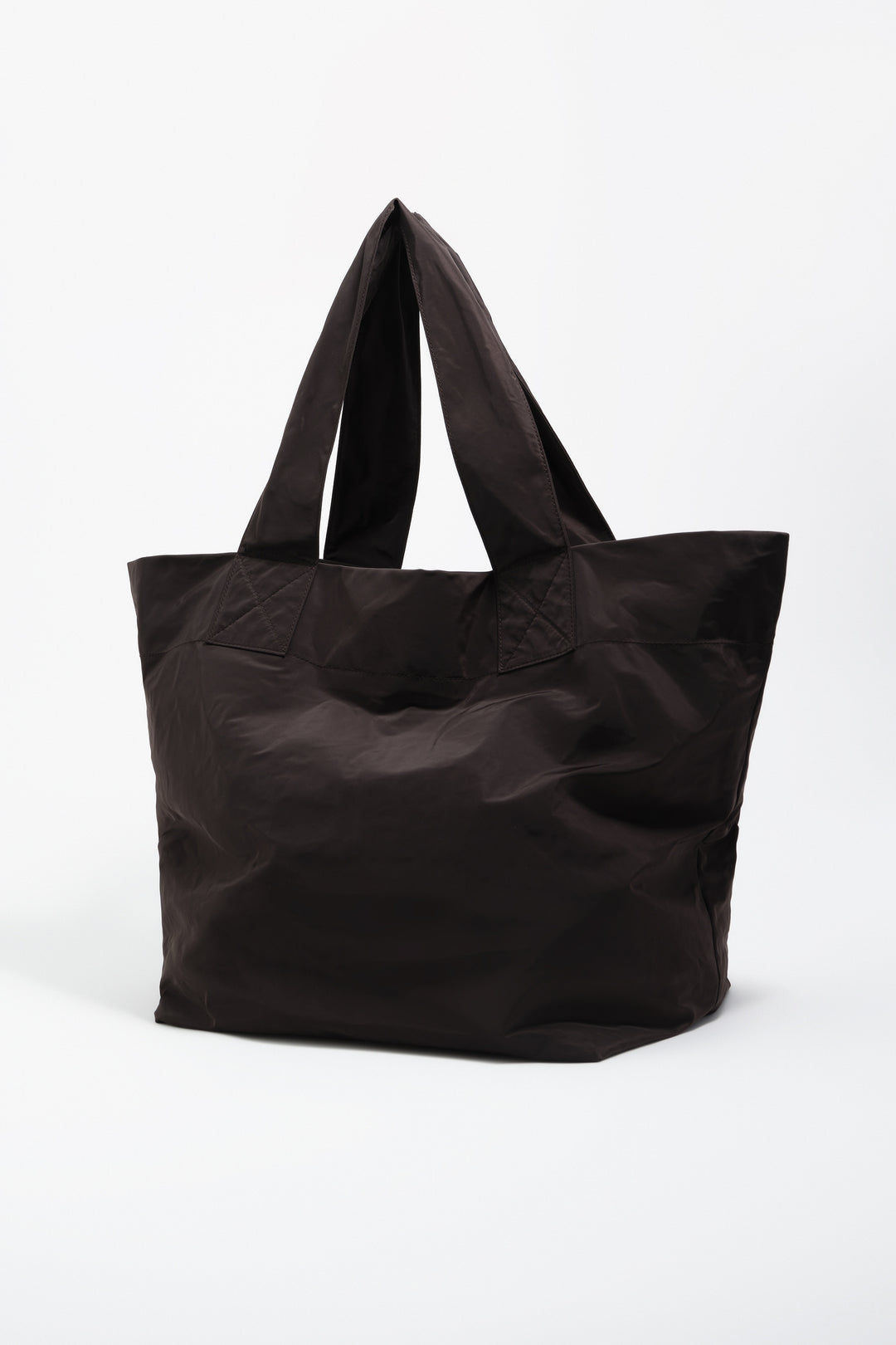 Charcoal nylon shopper bag