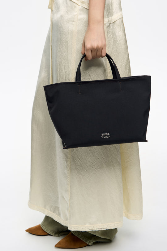 Small anthracite nylon Chihuahua shopper bag