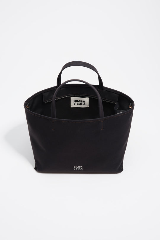 Small anthracite nylon Chihuahua shopper bag