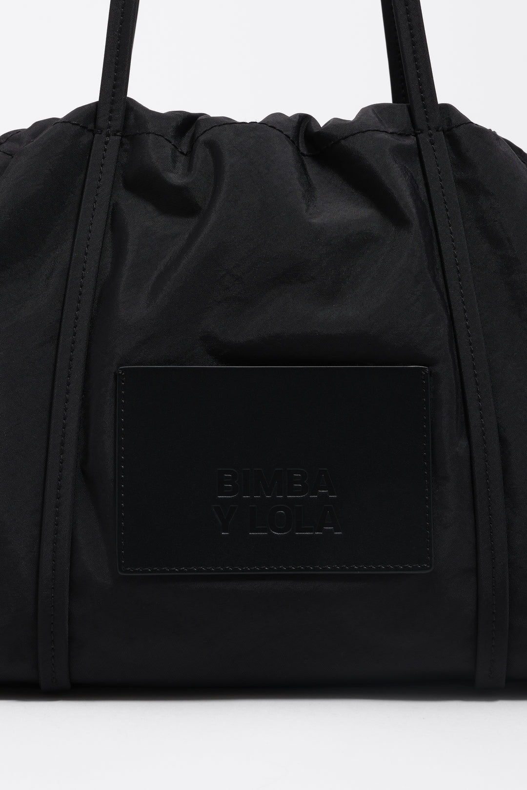 Large black nylon shoulder bag