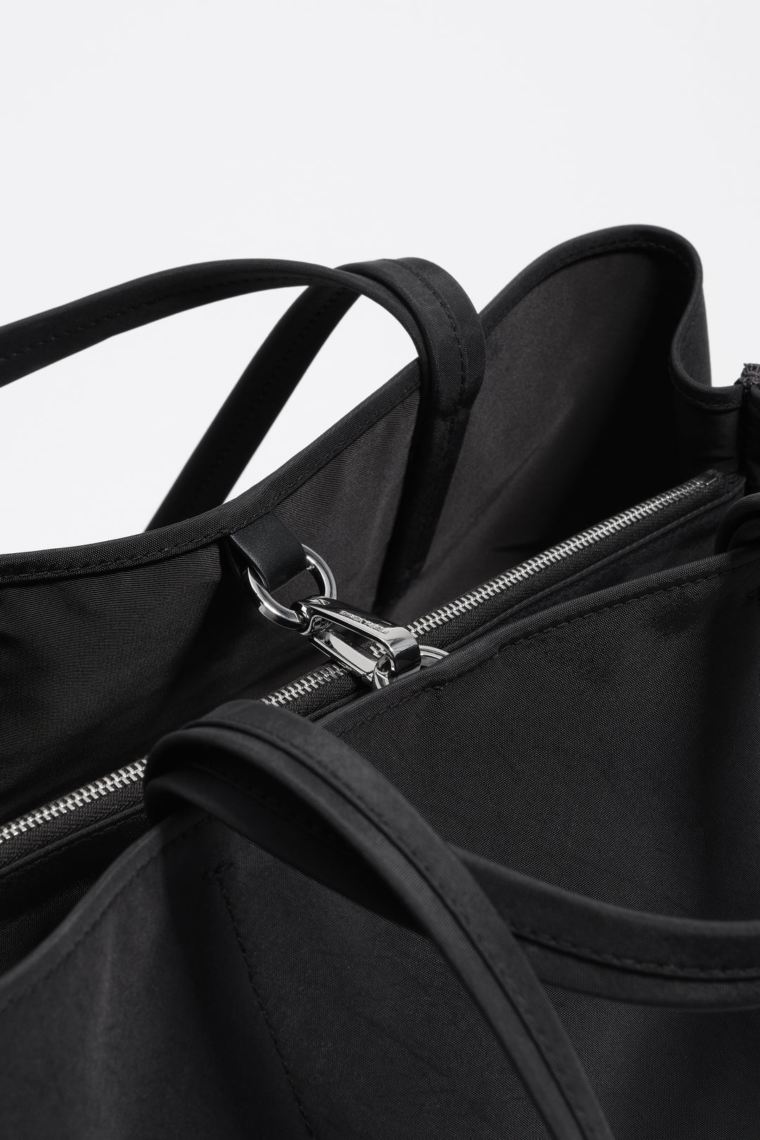 Large black nylon Chihuahua shopper bag
