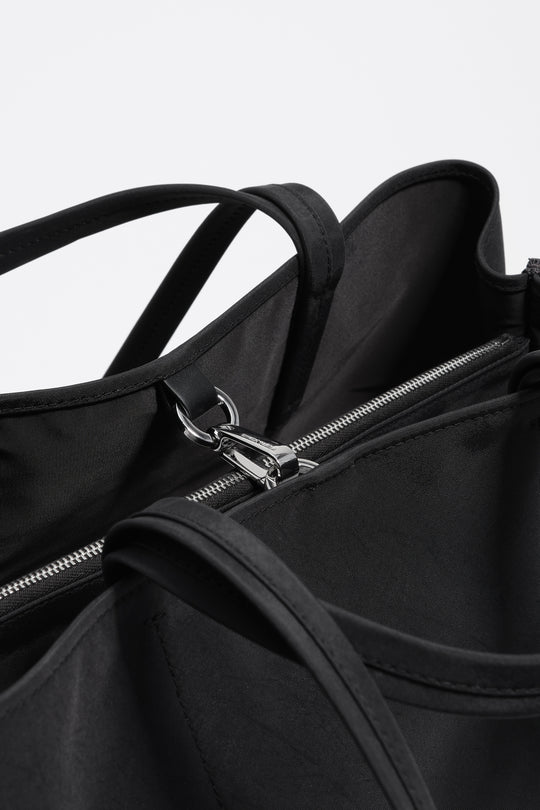 Large black nylon Chihuahua shopper bag