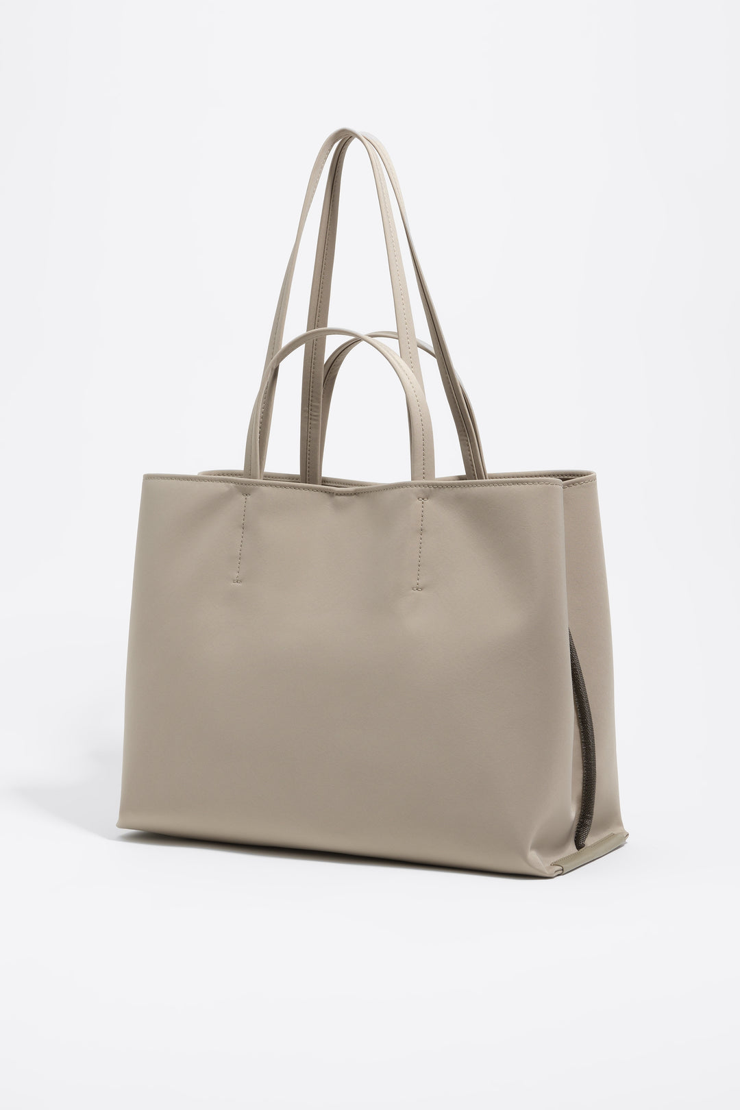 Stone nylon shopper bag