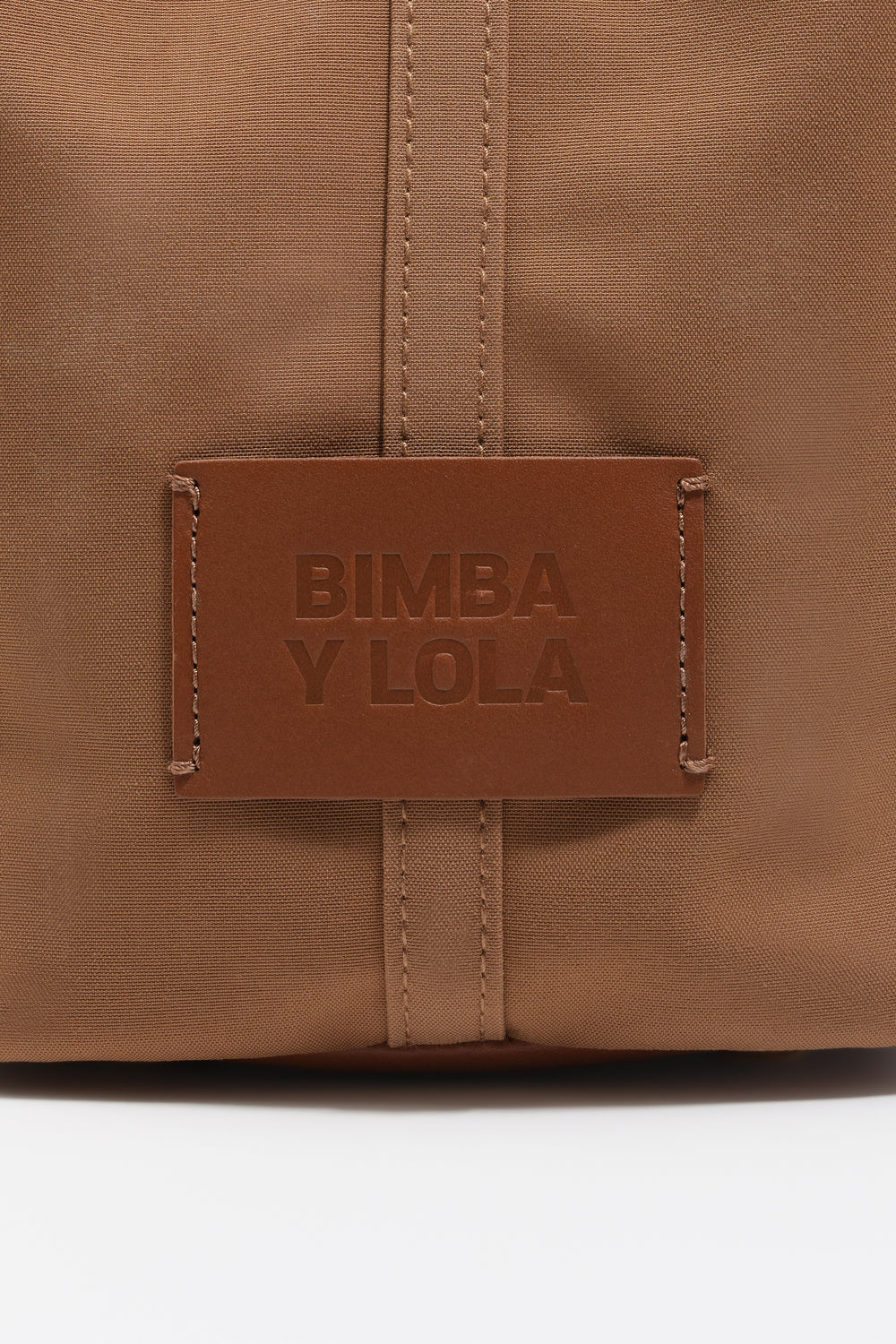 Cinnamon nylon shopper bag