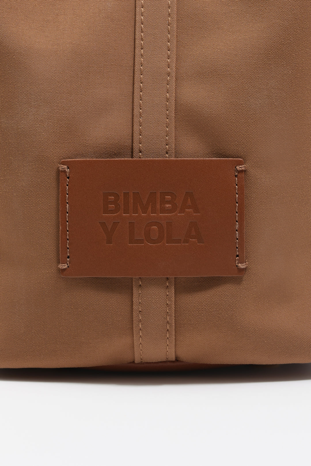 Cinnamon nylon shopper bag