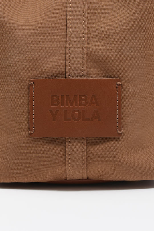 Cinnamon nylon shopper bag