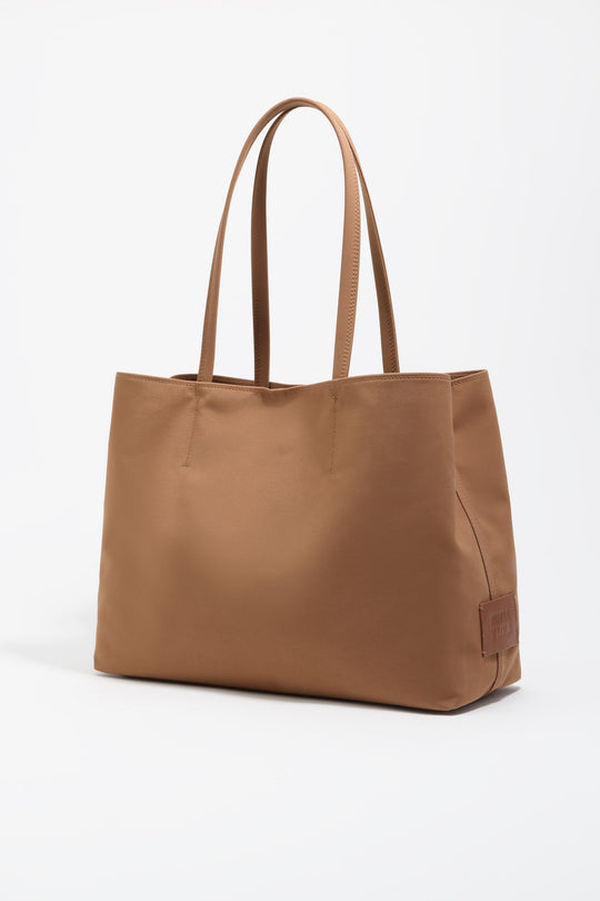 Cinnamon nylon shopper bag