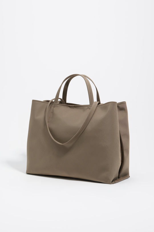 Large taupe nylon Chihuahua shopper bag