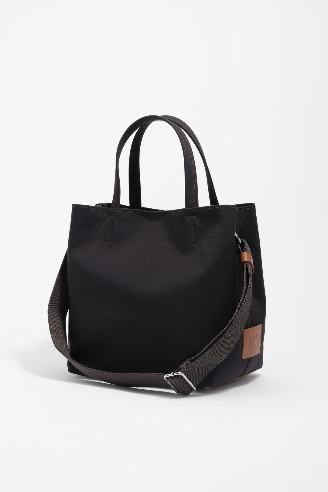 Large anthracite gabardine Chihuahua bag