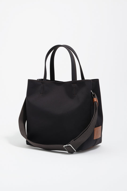 Large anthracite gabardine Chihuahua bag