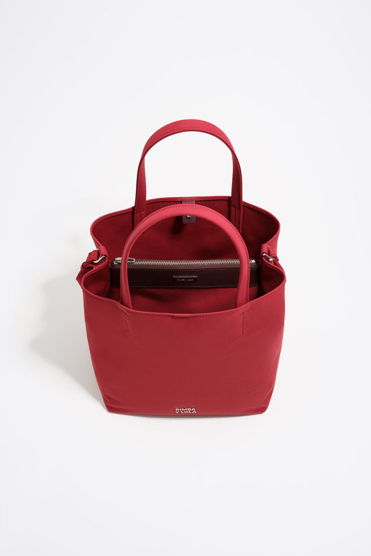 Large dark red nylon Chihuahua bag