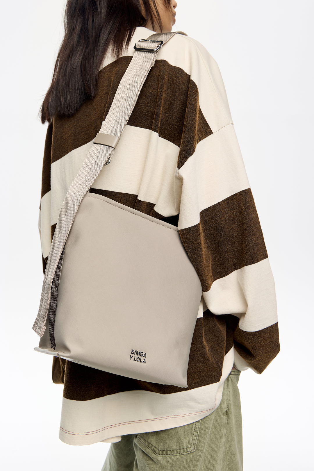 Stone nylon crossbody bag