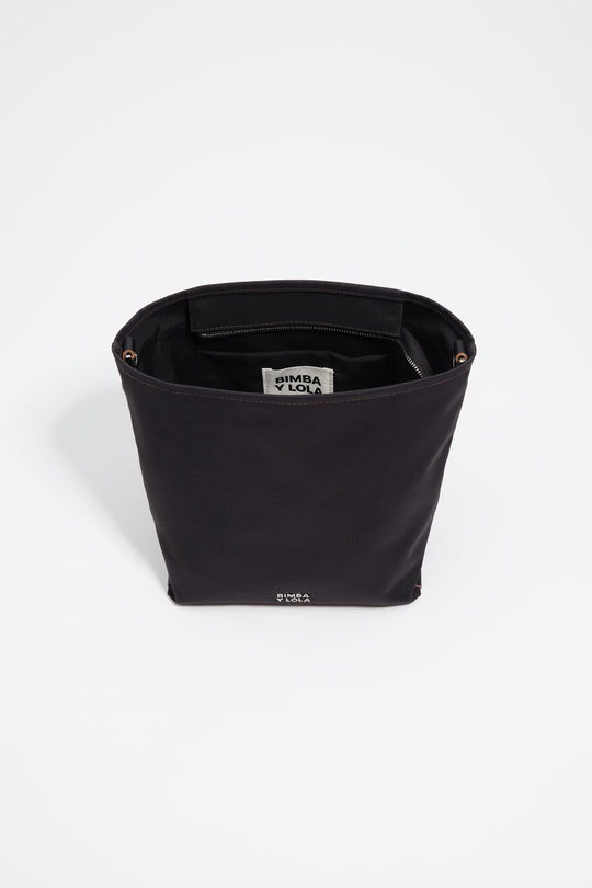 Anthracite nylon crossbody bag