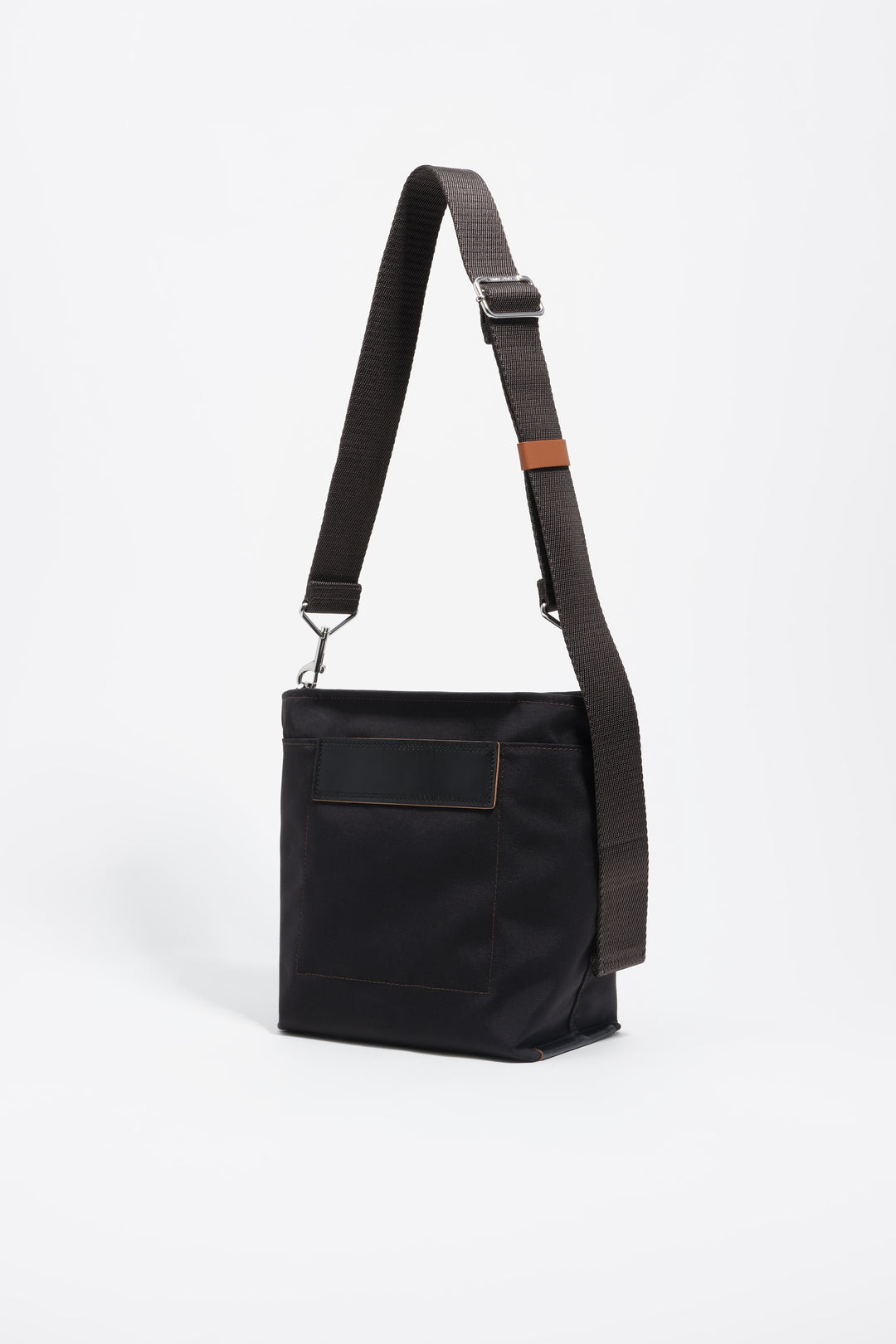 Anthracite nylon crossbody bag