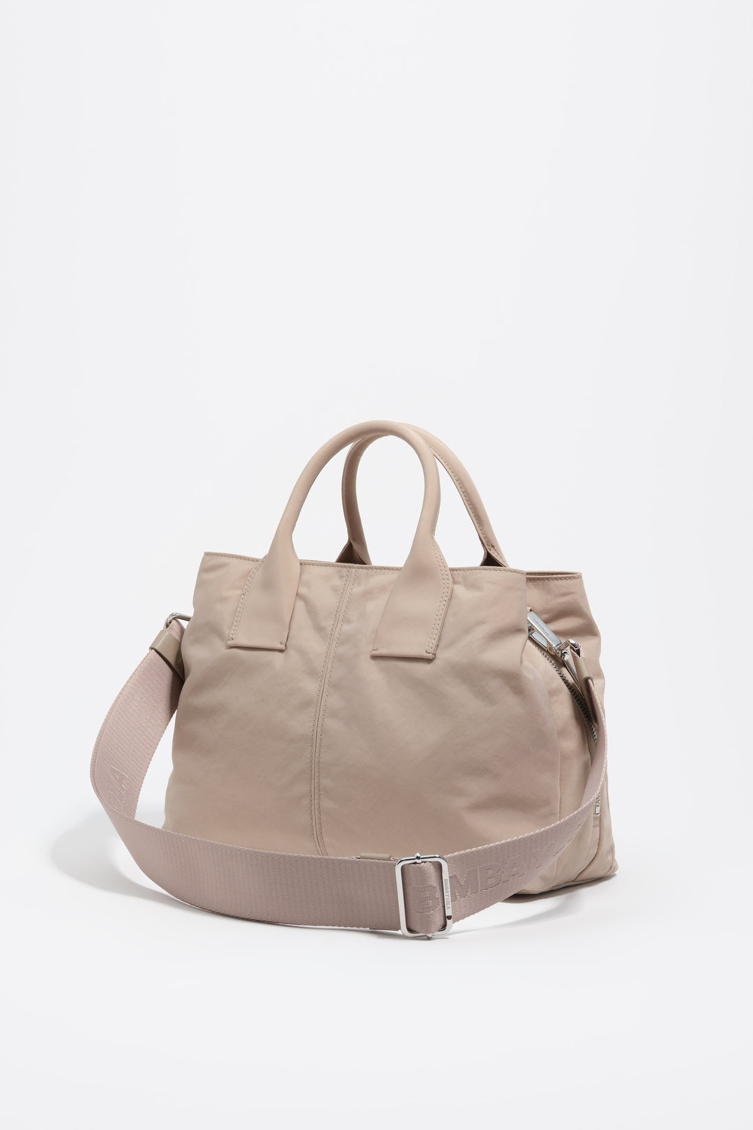 Large stone nylon Pocket handbag