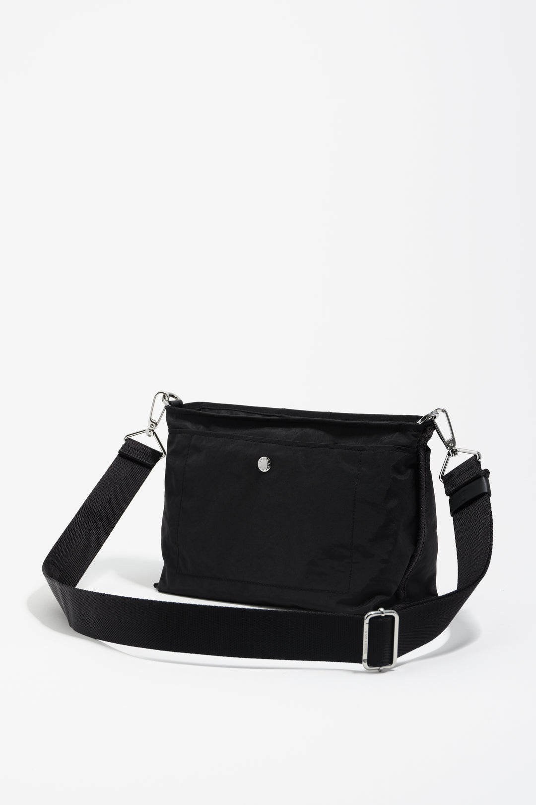 Medium black nylon Trapezium make-up case