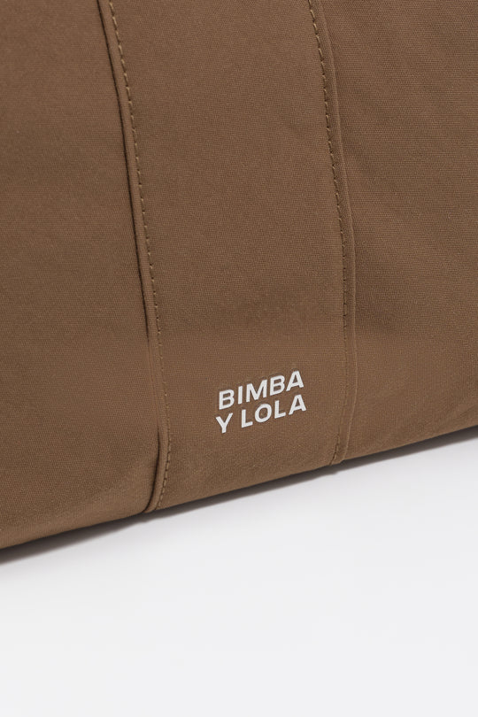 Medium olive gabardine Trapezium bag