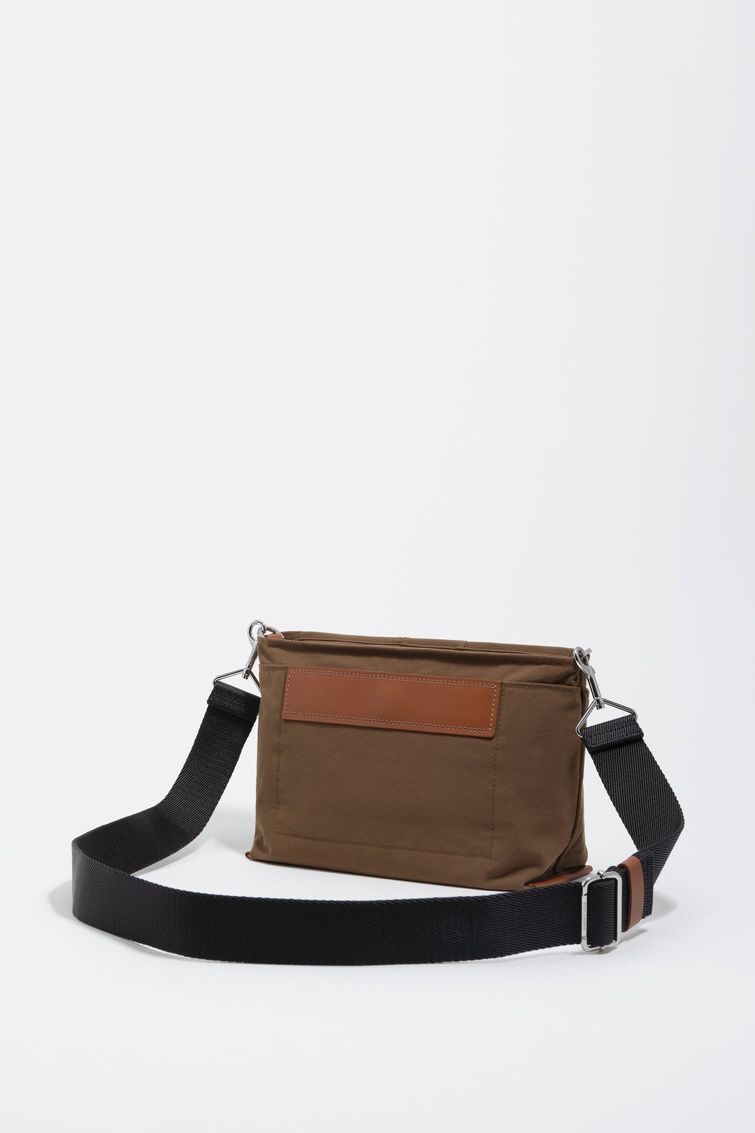 Medium olive gabardine Trapezium bag