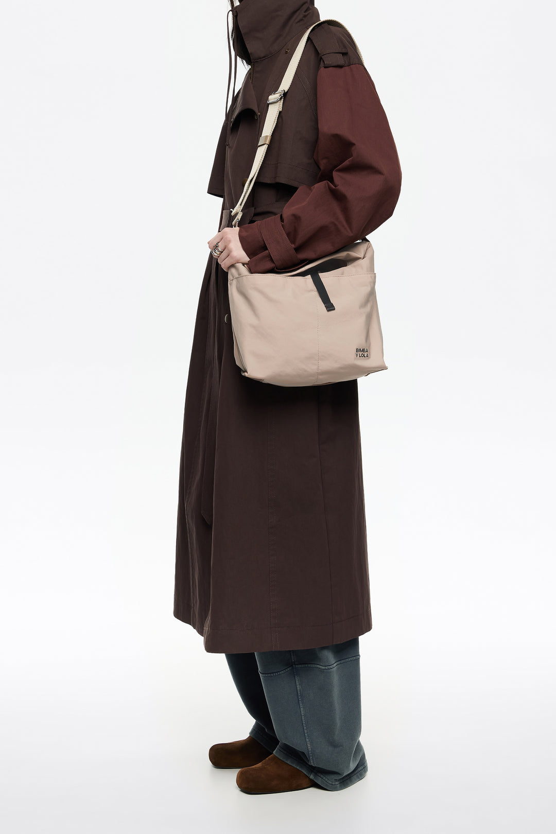 Medium stone nylon Paper bag