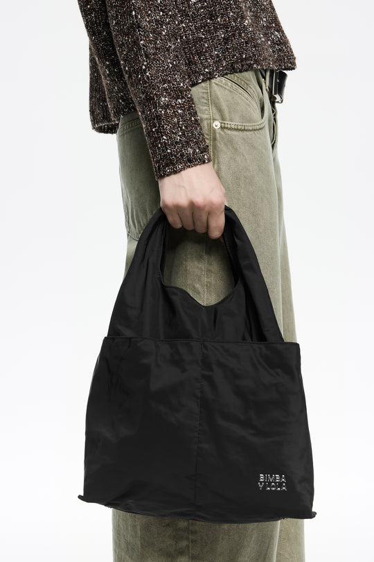 Medium charcoal nylon Paper bag