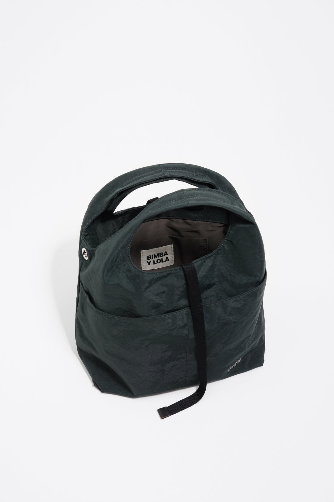 Medium ocean blue nylon Paper bag