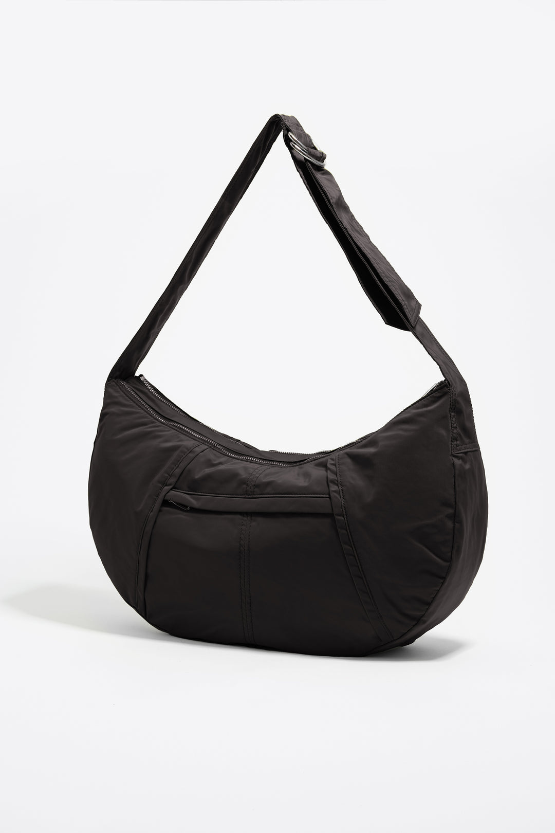 Large charcoal Moon bag