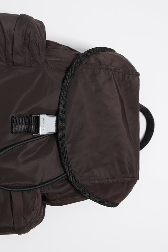 Large charcoal nylon backpack
