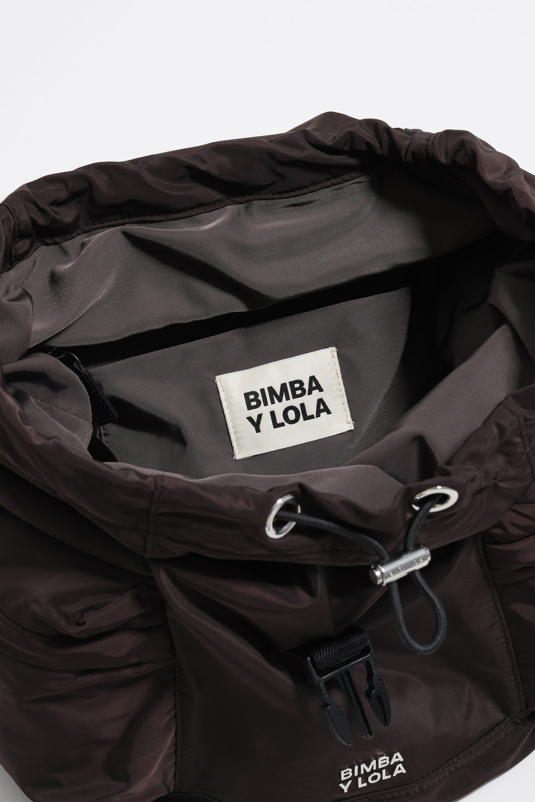 Large charcoal nylon backpack