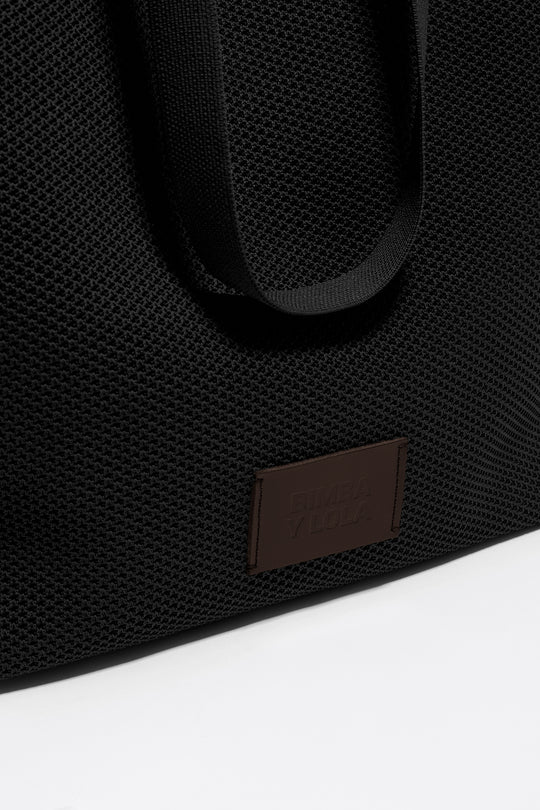 Large black Flyknit shopper bag