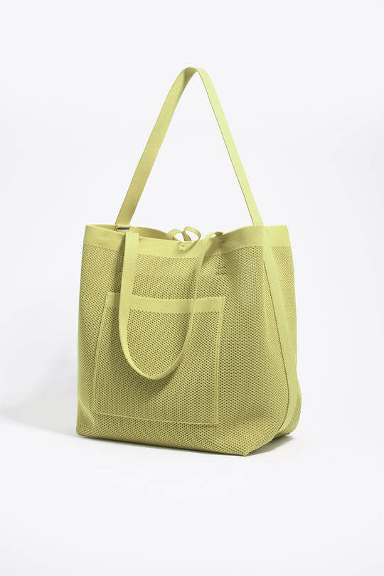 Large kiwi Flyknit shopper bag