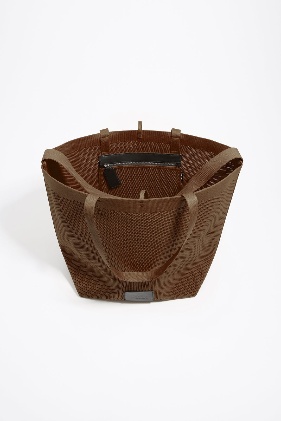 Large brown Flyknit shopper bag