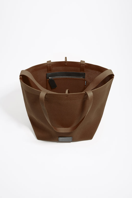Large brown Flyknit shopper bag