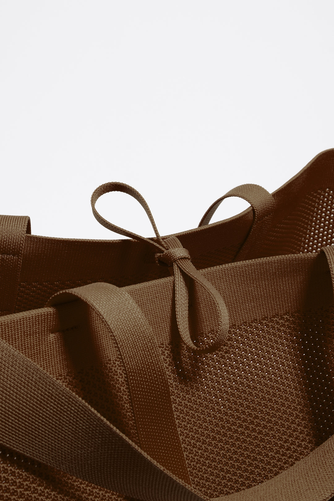 Large brown Flyknit shopper bag