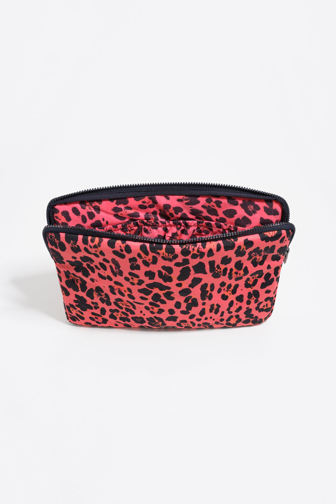Electric pink Leopard print nylon laptop sleeve