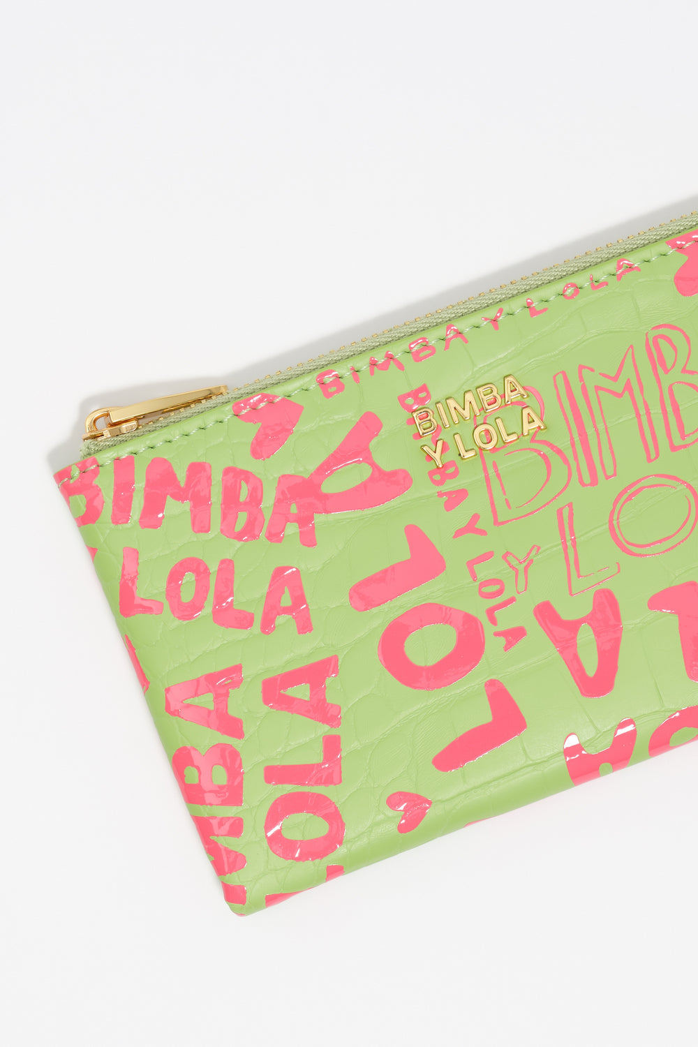 Pink lime print coin purse
