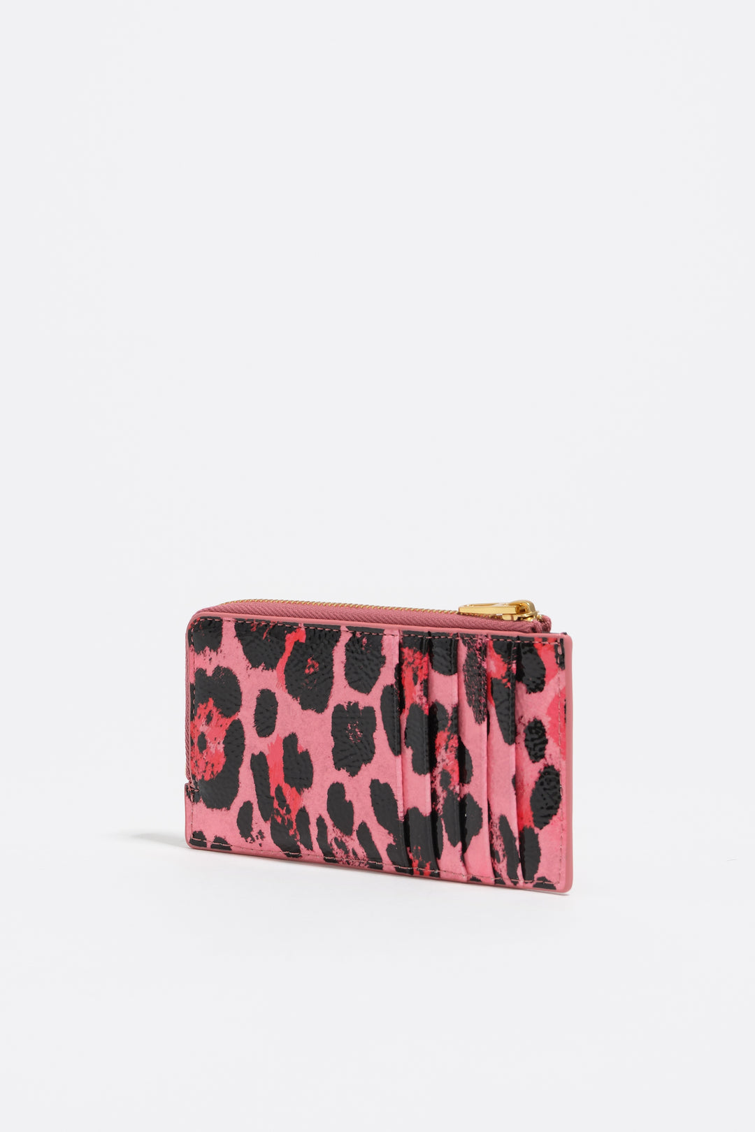 Strawberry textured shiny Leopard print purse