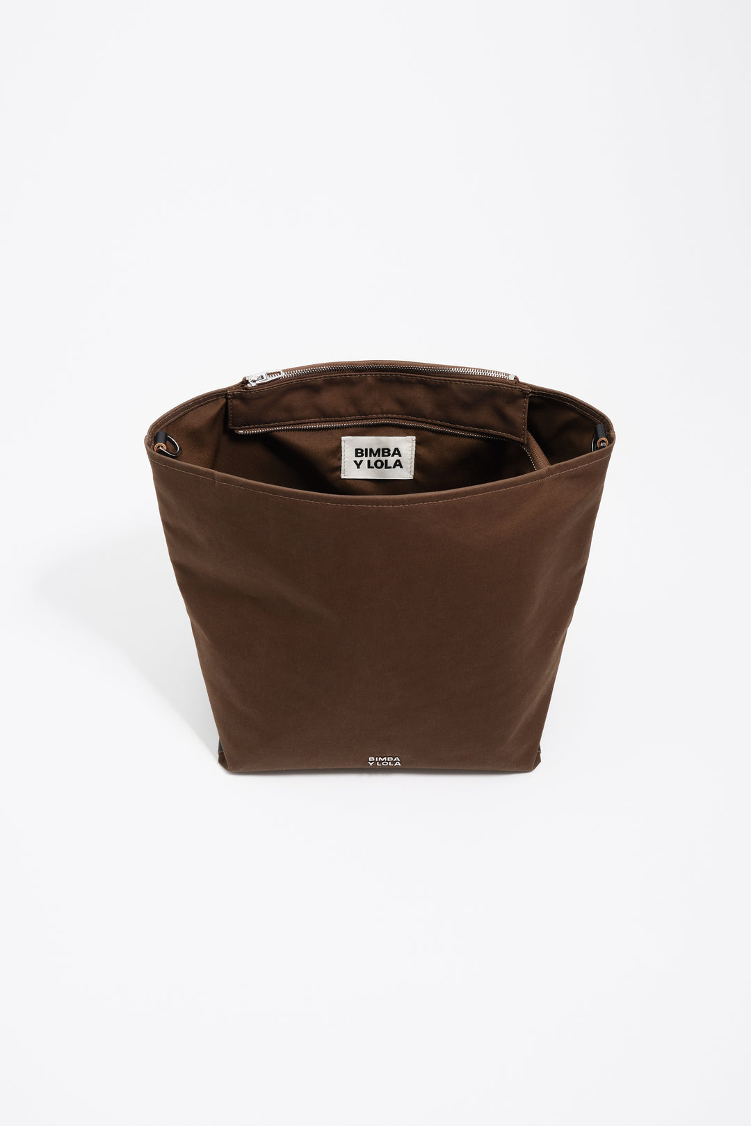 Large dark khaki nylon Carlino bag