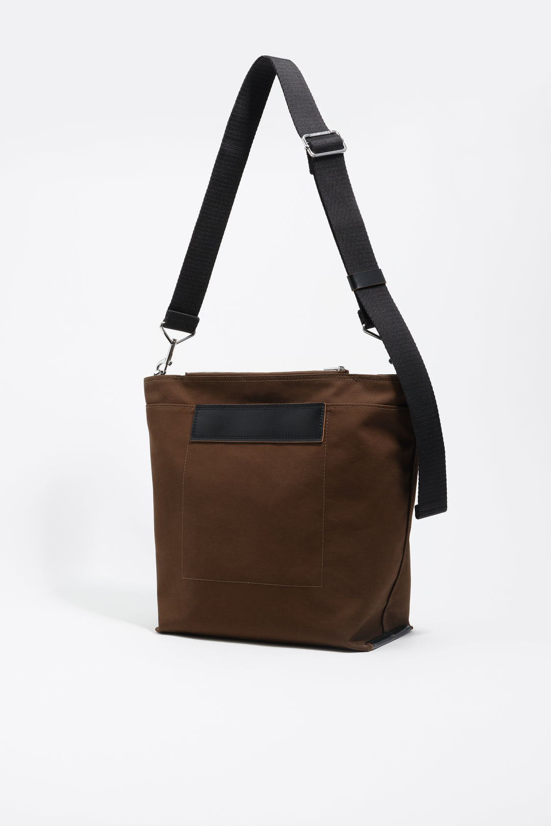 Large dark khaki nylon Carlino bag