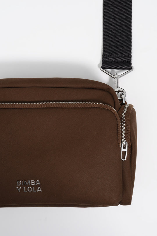 Medium dark khaki nylon Pocket crossbody bag