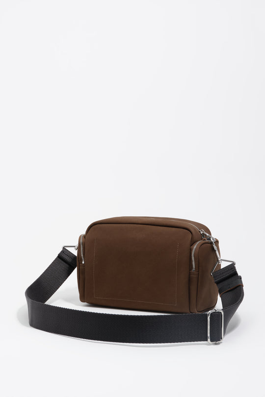 Medium dark khaki nylon Pocket crossbody bag