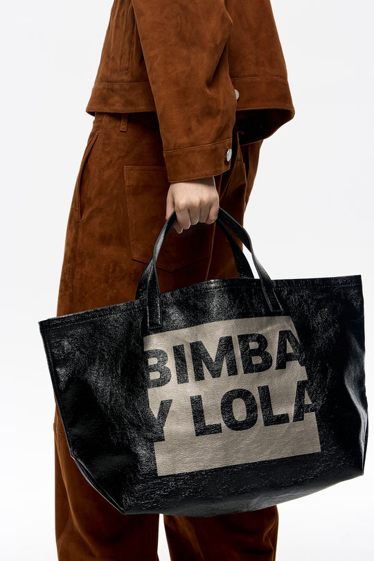 Black big shopper bag