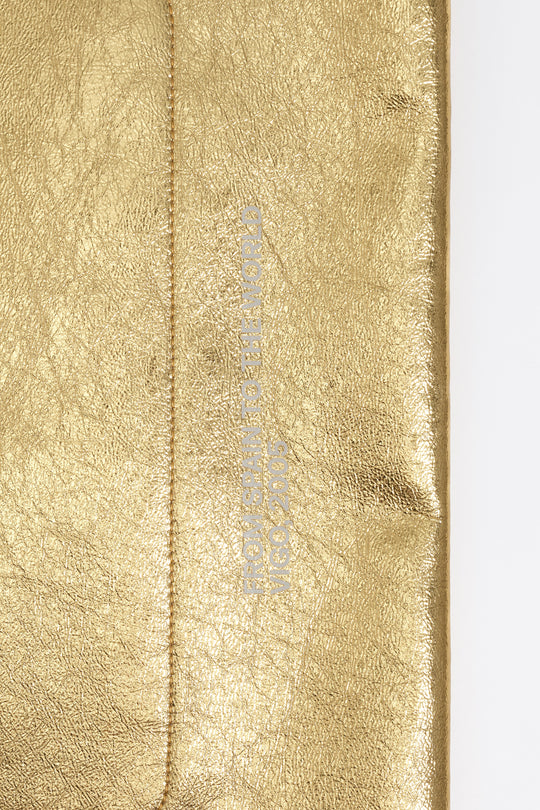 Gold big shopper bag