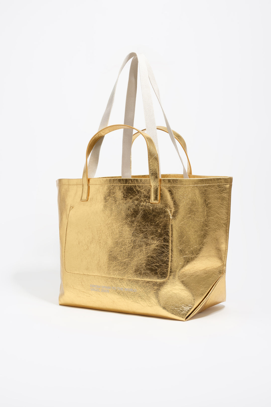 Gold big shopper bag