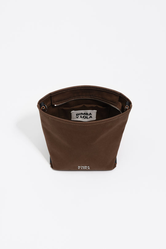 Dark khaki nylon mini Carlino bag