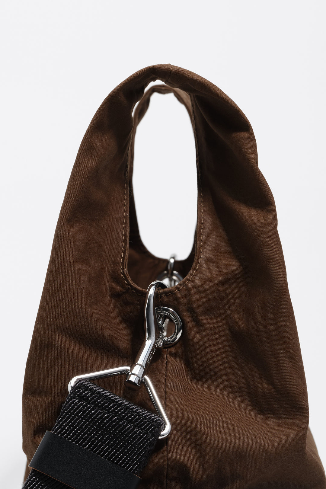 Medium dark khaki nylon Pocket Paper bag