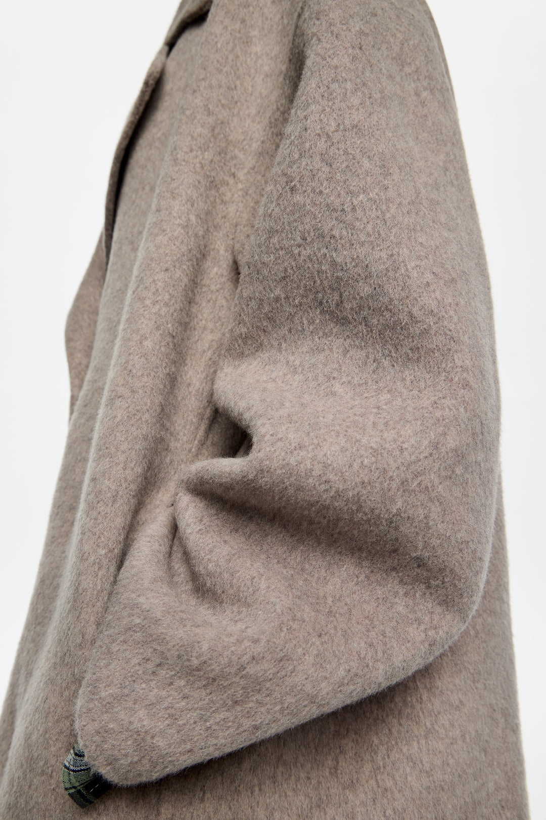 Taupe short double-face jacket