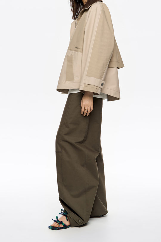 Two-tone stone A-line trench