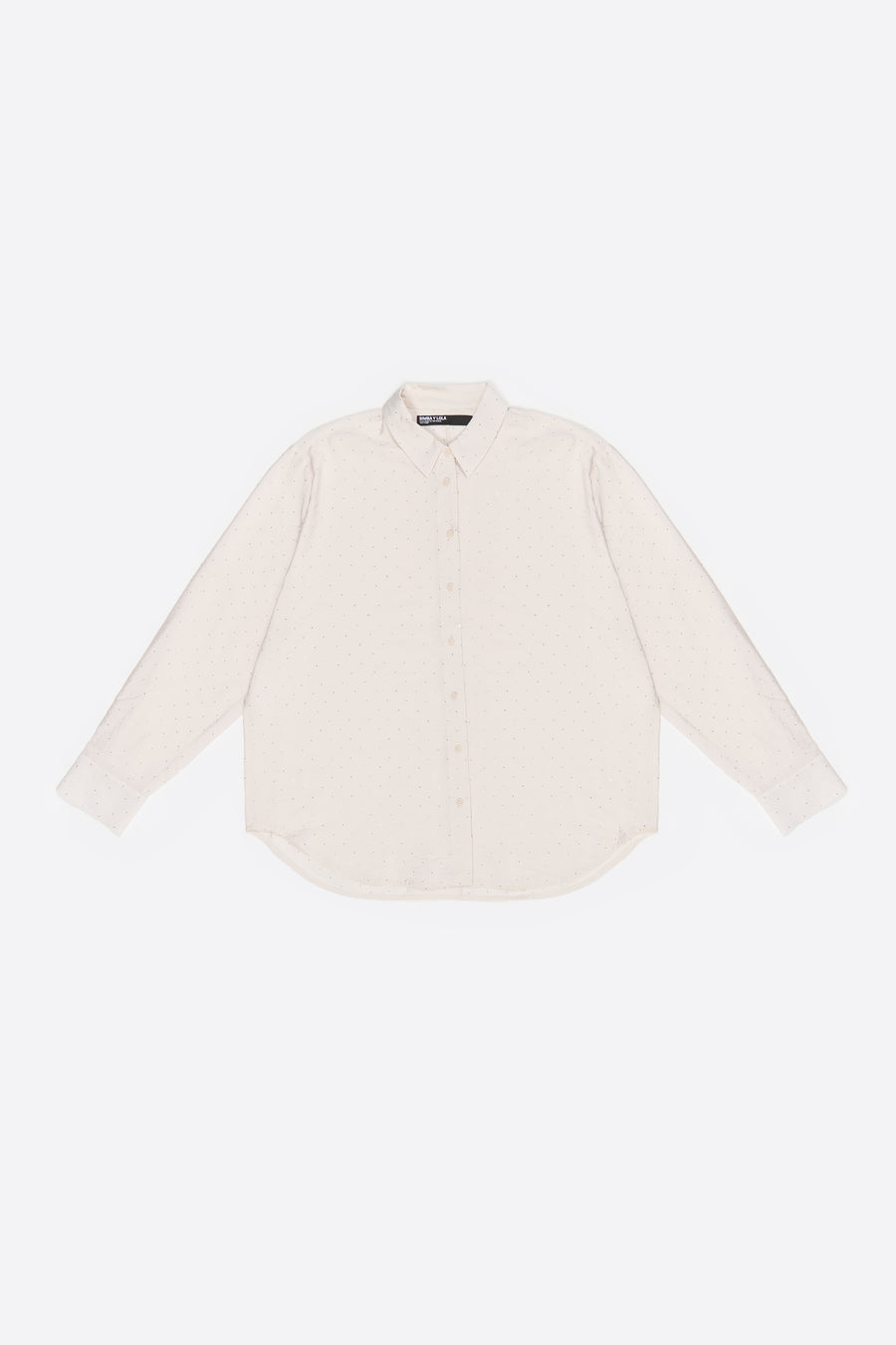 Ivory rhinestones boxy shirt