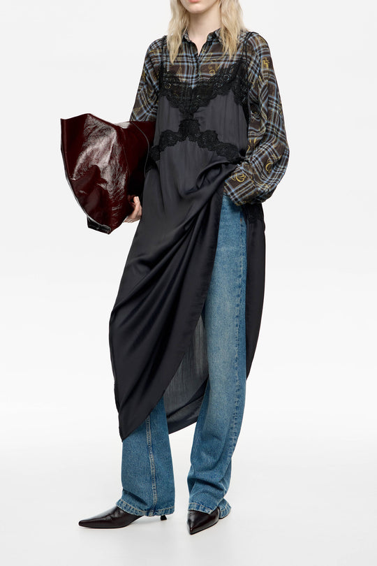 Oversize blue Ikatmix shirt