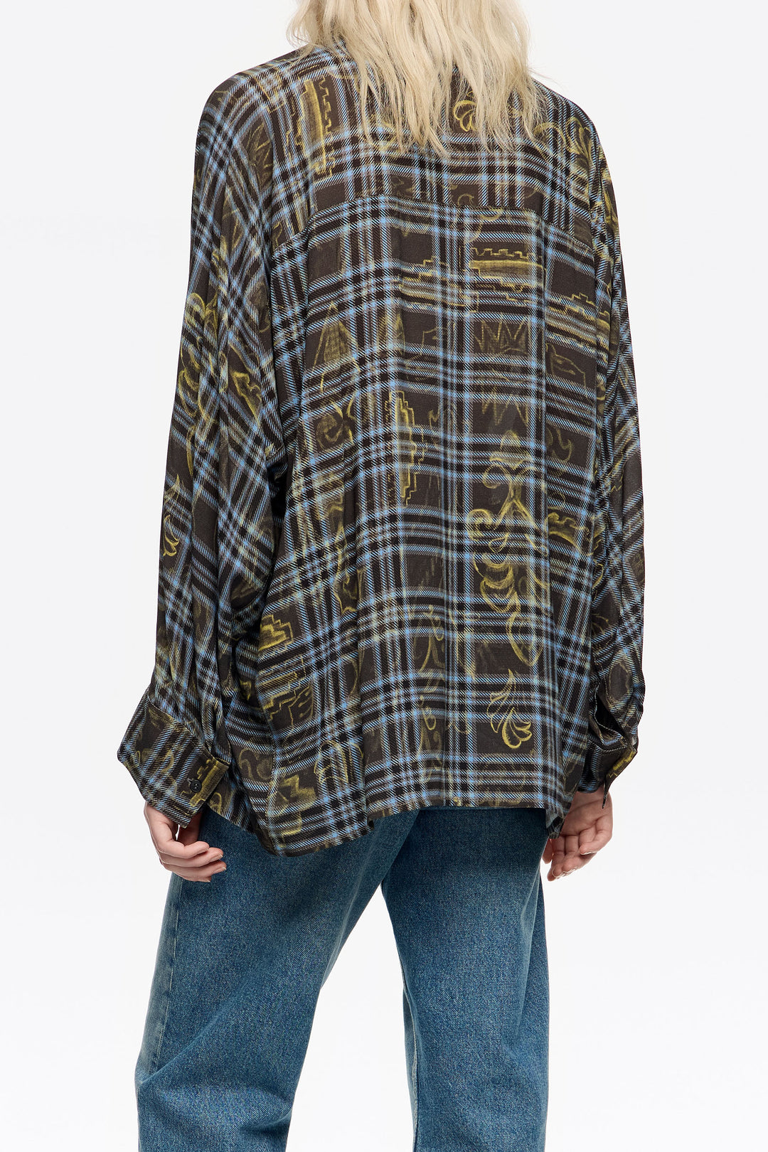 Oversize blue Ikatmix shirt
